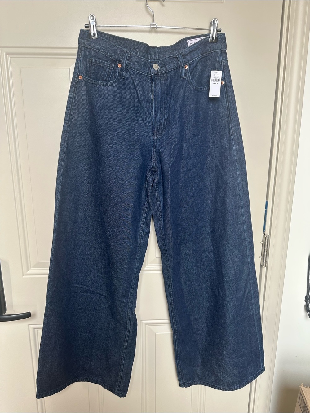 GAP Women's Dark Blue Baggy High Rise Jeans